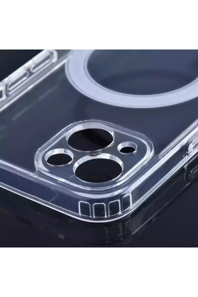 OEM Husă transparentă compatibilă cu Apple iPhone 15 Pro Max, încărcare wireless prin funcția Magsafe, protecție pentru grupul de camere, anti-cădere, rezistentă la șocuri, impermeabilă.