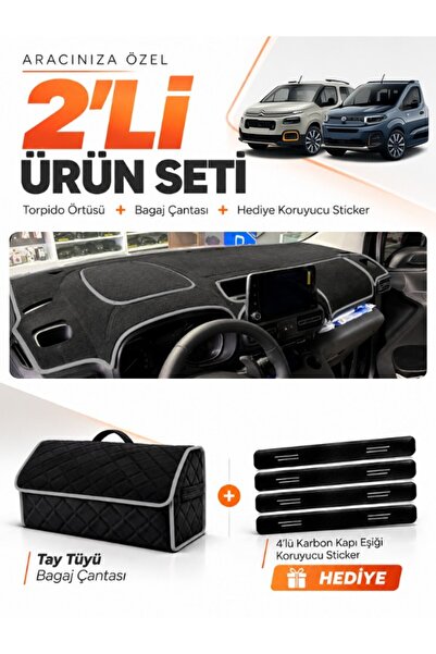 e-biz Citroen Berlingo K9 (2018-2026) Compatible Dashboard Cover + Tay Tüy Lu...