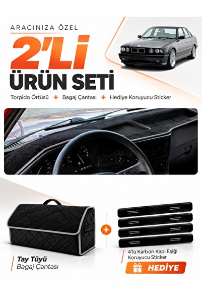 e-biz Bmw E34 (1988-1996) Compatible Without Airbags Glove Box Cover + Tay Fe...
