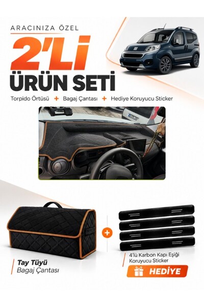 e-biz Fi̇at Fi̇ori̇no Fully Closed (2007-2026) Compatible Glove Box Cover + T...