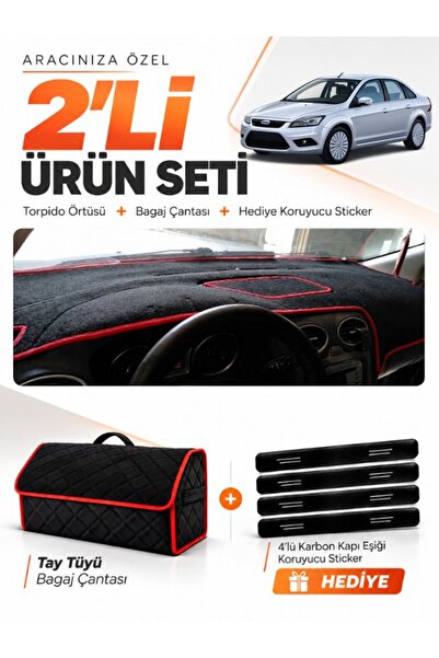 e-biz Ford Focus 2.5 Sedan Covered (2008-2011) Compatible Glove Box Cover + T...