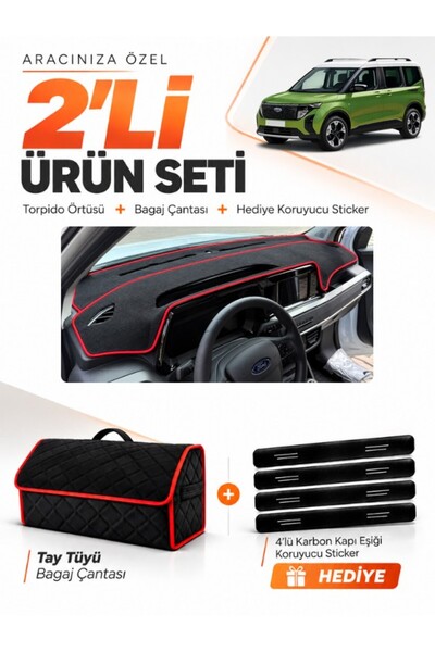 e-biz Ford Courier (2024-2027) Compatible Glove Box Cover + Feather-Textured ...