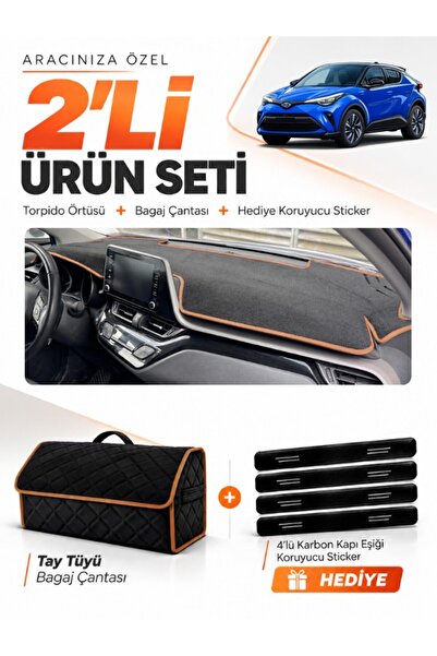 e-biz Toyota Chr (2016-2022) Compatible Dashboard Cover + Tay Feather Trunk B...