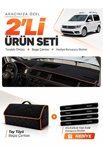 e-biz Volkswagen Caddy (2015-2019) Compatible Dashboard Cover + Tay Feather T...