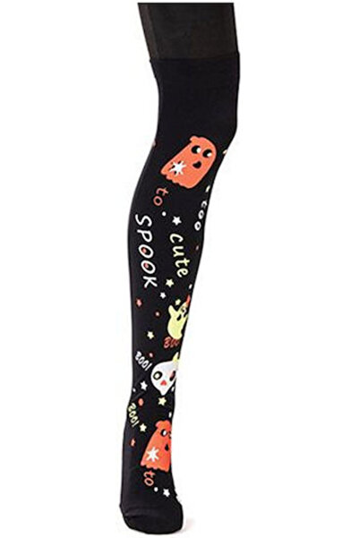 Fun Fashion Αποκριάτικες Κάλτσες με Φαντάσματα και Νεκροκεφαλές