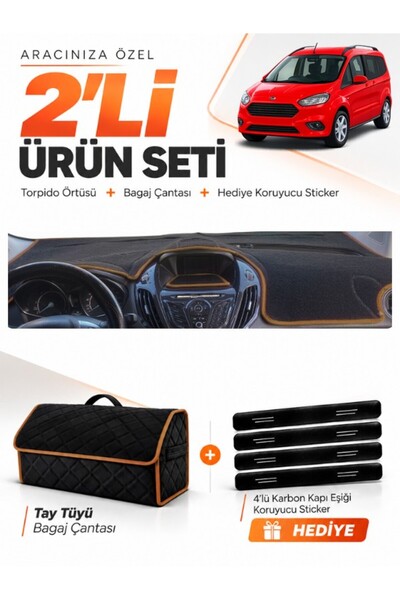 e-biz Ford Courier (2013-2020) Compatible Torpedo Cover with Screen + Thai Fe...
