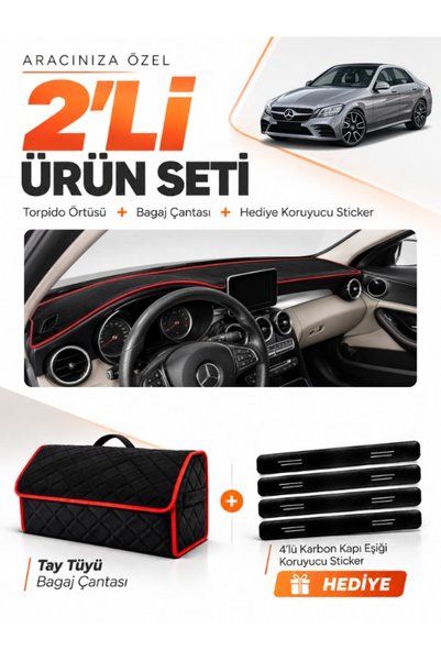 e-biz Mercedes W205 C-Class (2018-2021) Compatible Glove Box Cover + Tay Tüy ...