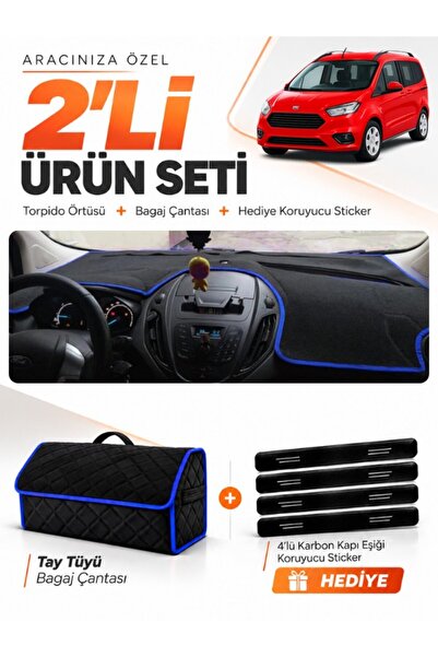 e-biz Ford Courier (2013-2020) Screenless Compatible Glove Box Cover + Tay Fe...