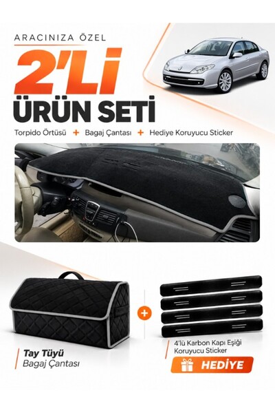 e-biz Renault Laguna 3 (2007-2015) Compatible Glove Box Cover + Tay Feather T...