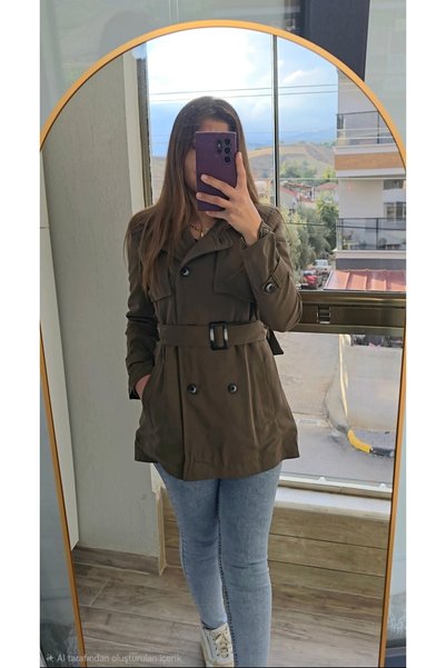 mrc Trench Coat with High Collar, Cape, and Cuff Epaulettes