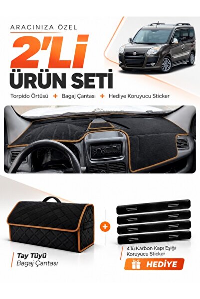 e-biz Fiat Doblo (2013-2015) Covered Compatible Glove Box Cover + Tay Feather...