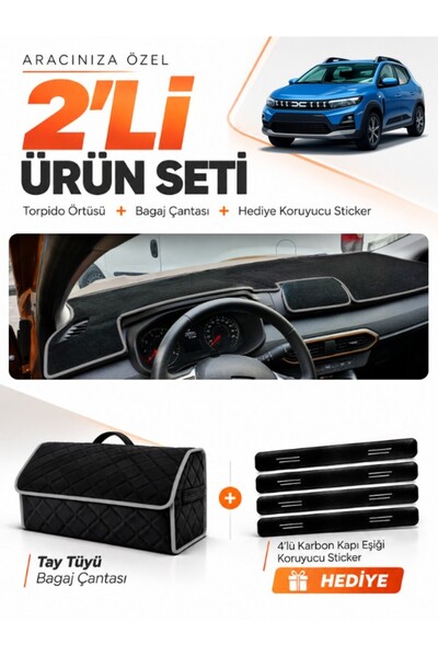 e-biz Dacia Sandero (2022-2026) Screenless Compatible Glove Box Cover + Thai ...