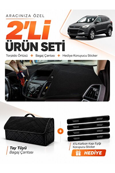 e-biz Ford Kuga (2013-2015) Compatible Dashboard Cover + Tay Feather Trunk Ba...