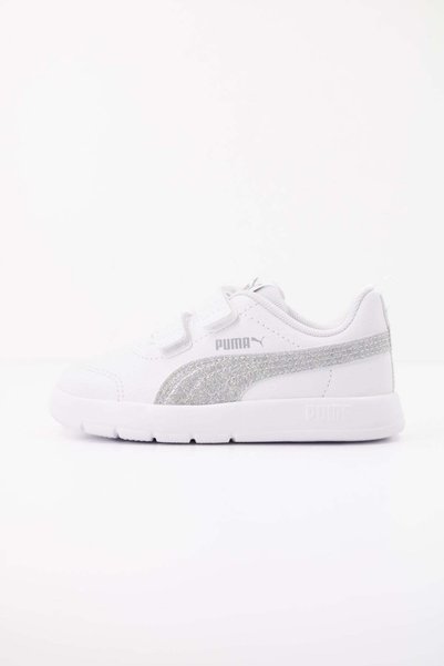 Puma Courtflex V3 Glitz V Inf Beyaz Kız Çocuk Günlük Spor Ayakkabı 40838202