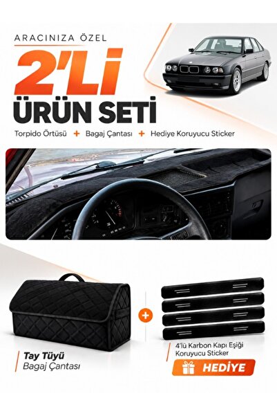 e-biz Bmw E34 (1988-1996) Compatible Without Airbags Glove Box Cover + Tay Fe...
