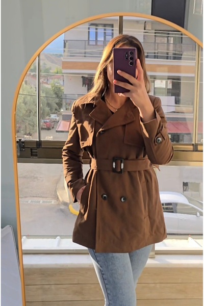 mrc Trench Coat with High Collar, Cape, and Cuff Epaulettes