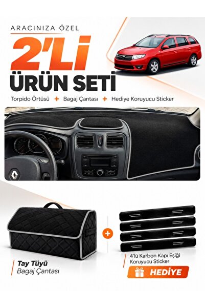 e-biz Daci̇a Logan Mcv (2012-2021) Compatible Glove Box Cover + Tay Tüy Lugga...