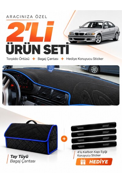 e-biz غطاء توربيدو متوافق مع سيارة BMW E46 (1997-2006) + حقيبة أمتعة من الريش...