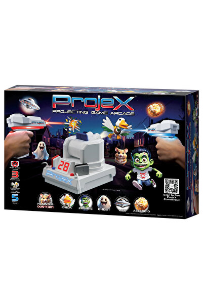 LaserX Joc arcade interactiv Laser X ProjeX Animated cu proiector și 2 blastere