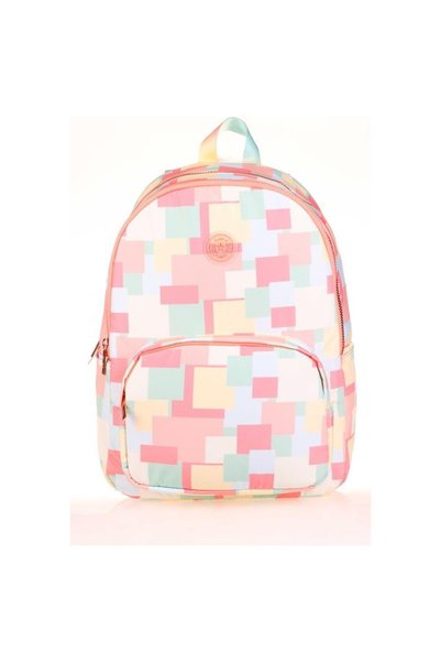 KAUKKO Rainbow Backpack Square Salmon K1754
