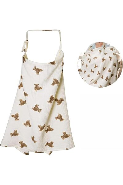 rayyan Muslin Nursing Cover Baby Breastfeeding Nursing Cover Infant Cloth Str...