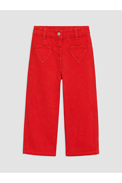LC Waikiki Two Mt Shop Quality Lcw Baby Red Heart Pocket Girls' Jean Pants
