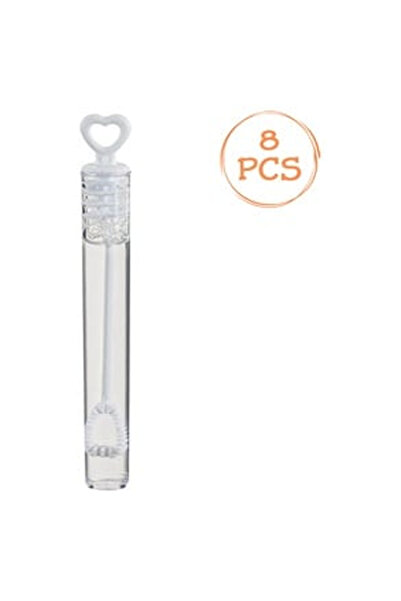 OEM Baloane de Sapun Mini Sticla Stick cu Inima Alba 5ml - 8buc