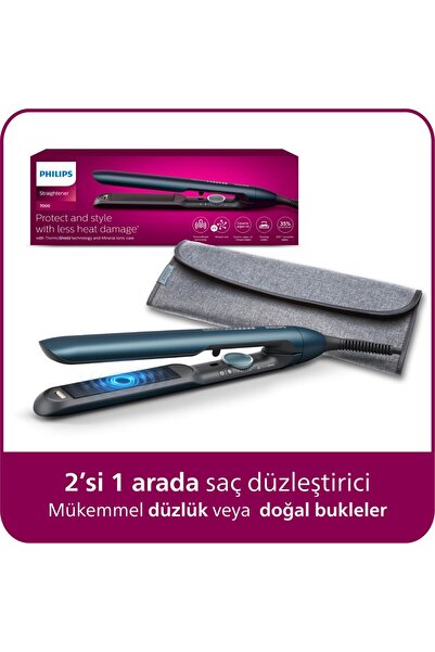 Philips 7000 Serisi Saç Düzleştirici, Argan Yağı Katkılı, ThermoProtect Tekno...