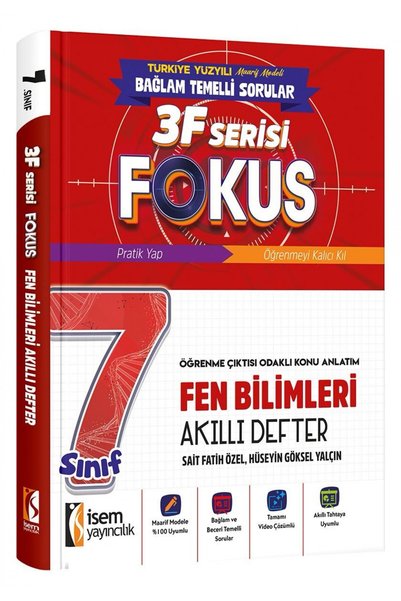 İsem Yayıncılık İsem 7. Sınıf Fen Bilimleri Konu Anlatımlı Akıllı Defter Günc...
