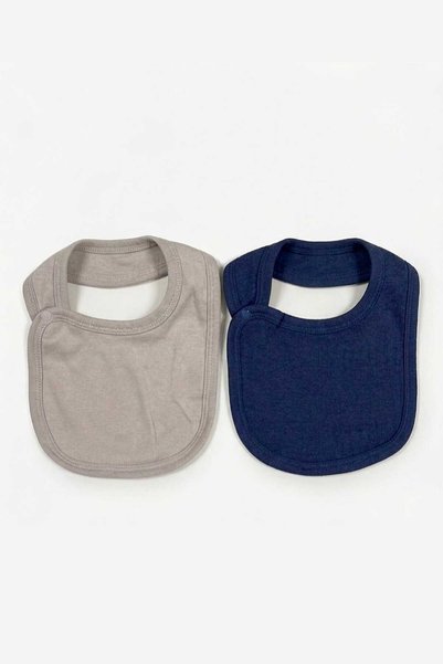 Mamman's 2-Pack 100% Cotton Combed Cotton, Newborn 0-6 Months Baby Boy Bib
