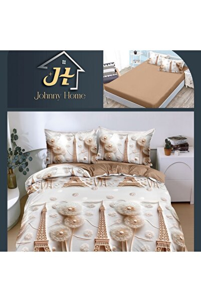 Pucioasa Home Lenjerie de pat finet 6 piese cu elastic, pentru 2 persoane | T...