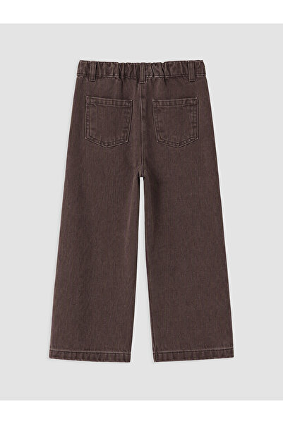 LC Waikiki Alita City Lcw Kids Brown Embroidered Girls' Jean Pants with a Difference