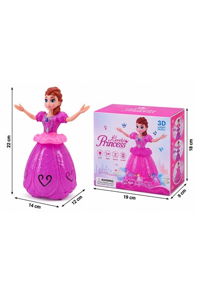 Generic Brand عروسة أميرة تفاعلية بإضاءة وموسيقى وحركة LOOSTER TIME