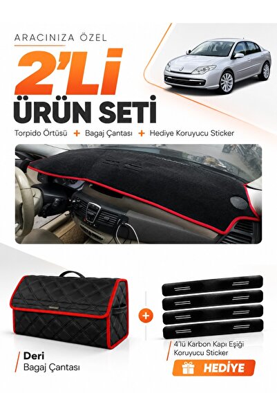 e-biz Renault Laguna 3 (2007-2015) Compatible Glove Box Cover + Leather Trunk...