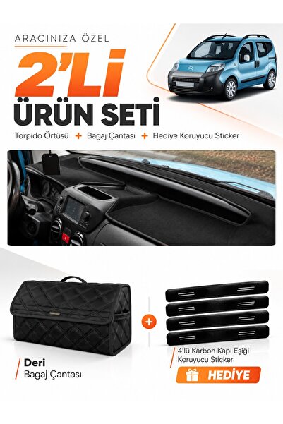 e-biz Citroen Nemo (2007-2020) Compatible Dashboard Cover + Leather Trunk Bag...