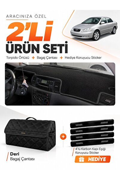 e-biz Toyota Corolla E130 (2000-2006) Compatible Dashboard Cover + Leather Tr...