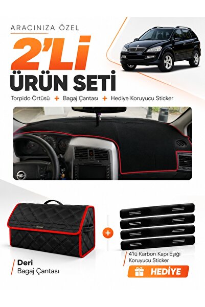 e-biz Ssangyong Kyron (2005-2012) Compatible Glove Box Cover + Leather Luggag...