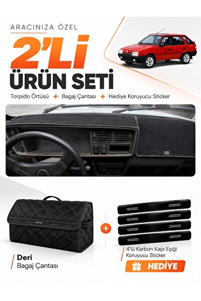 e-biz Skoda Forman (1990-1995) Compatible Dashboard Cover + Leather Trunk Bag...
