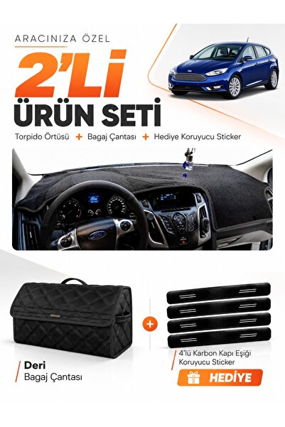 e-biz Ford Focus 3.5 Hatchback (2014-2018) Compatible Dashboard Cover + Leath...