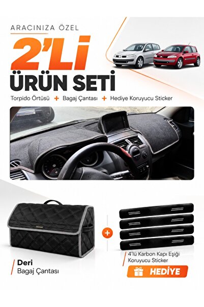 e-biz Renault Megane 2 Large Screen (2002-2009) Compatible Glove Box Cover + ...
