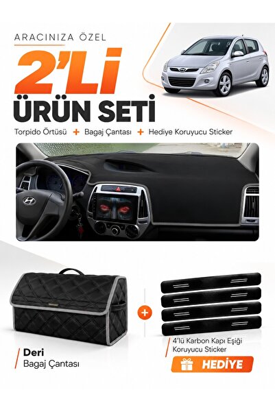 e-biz Hyundai̇ İ20 (2008-2014) Compatible Glove Box Cover + Leather Trunk Bag...