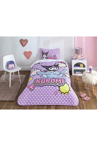 Zorluteks Taç Kuromi Bedspread Set (Bedspread and 1 Pillow)