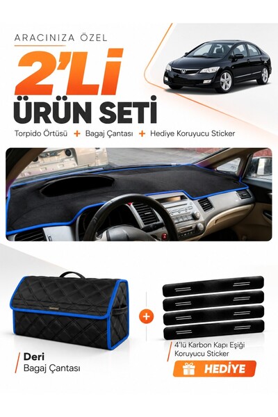 e-biz Honda Civic Fd6 (2005-2011) Compatible Dashboard Cover + Leather Trunk ...