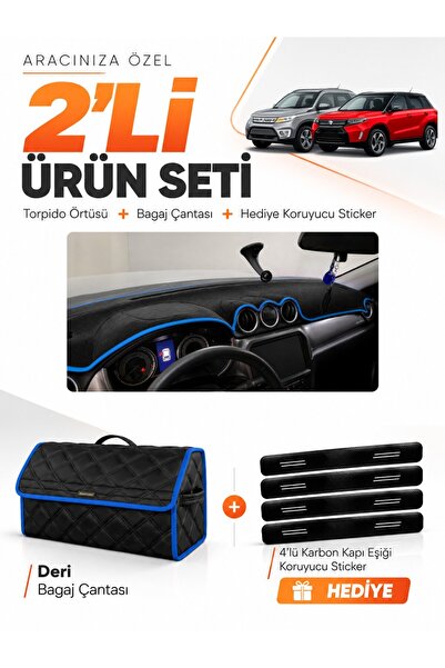 e-biz Suzuki Grand Vitara (2013-2025) Compatible Dashboard Cover + Leather Tr...