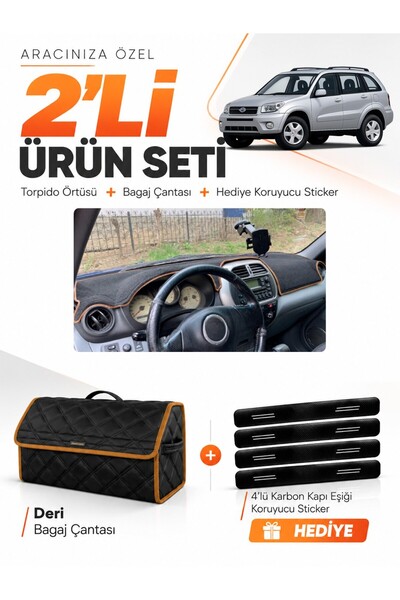 e-biz Toyota Rav4 (2000-2005) Compatible Dashboard Cover + Leather Trunk Bag ...