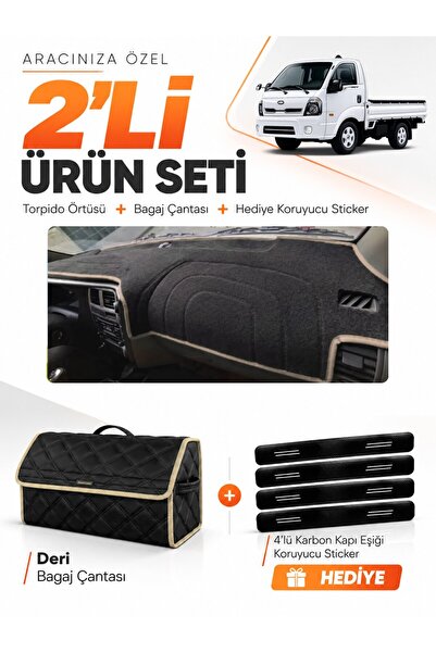 e-biz Kia Bongo (2020-2024) Compatible Dashboard Cover + Leather Trunk Bag + ...