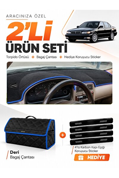 e-biz Infiniti İ30 (1995-2000) Compatible Torpedo Cover + Leather Luggage Bag...