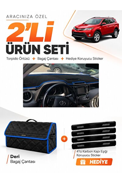 e-biz Toyota Rav4 (2013-2018) Compatible Dashboard Cover + Leather Trunk Bag ...