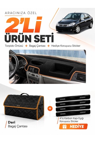 e-biz Renault Symbol Without Airbag (2008-2011) Compatible Torpedo Cover + Le...