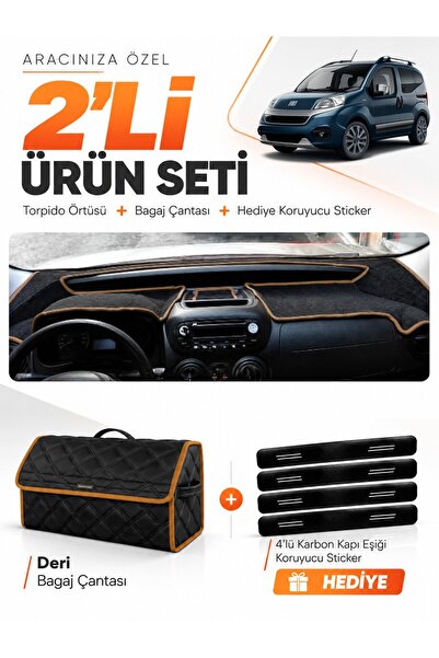 e-biz Fi̇at Fi̇ori̇no (2007-2026) Compatible Glove Box Cover + Leather Trunk ...